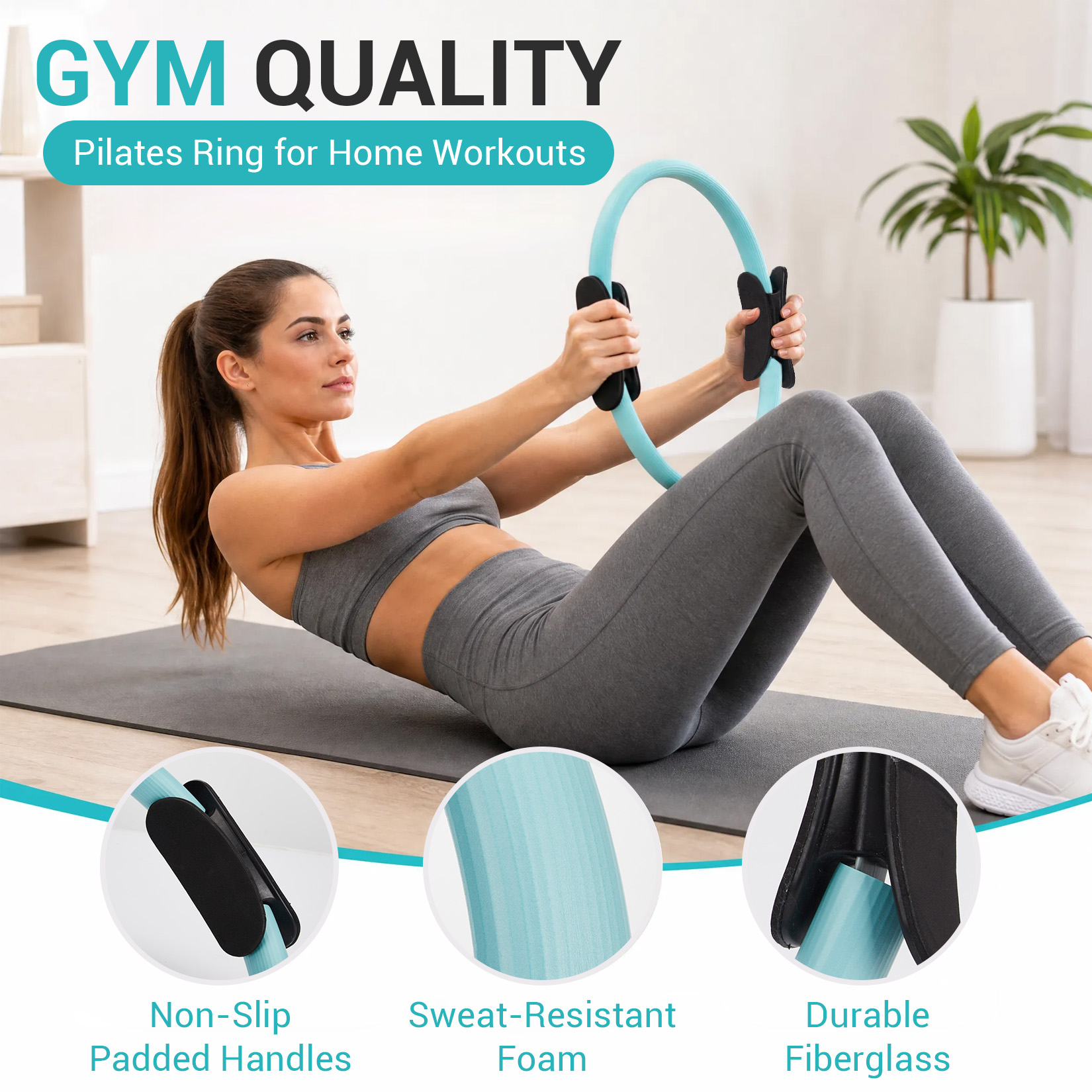 Набор для пилатеса, 6-в-1: кол – обзор и цена Pilates Yoga Ring Exercises